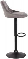 Barhocker Lazio Samt schwarz grau Barhocker Lazio Samt schwarz grau