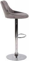 Barhocker Lazio Samt chrom grau Barhocker Lazio Samt chrom grau