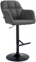 Barhocker Natoma Stoff schwarz dunkelgrau 