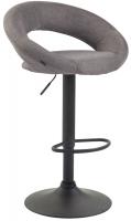 2er Set Barhocker Olinda Stoff schwarz grau 2er Set Barhocker Olinda Stoff schwarz grau