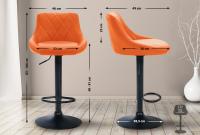 Barhocker Lazio Kunstleder schwarz orange Barhocker Lazio Kunstleder schwarz orange