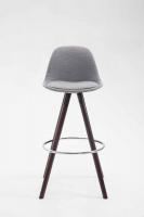 Barhocker Franklin Stoff Rund Cappuccino (eiche) grau 