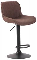 2er Set Barhocker Lentini Stoff schwarz braun 