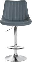 2er Set Barhocker Toni Kunstleder chrom grau 