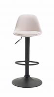 Barhocker Kiel Stoff schwarz creme 