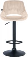 Barhocker Milet Samt schwarz creme 