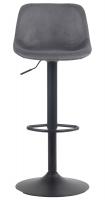 2er Set Barhocker Loft Samt dunkelgrau 2er Set Barhocker Loft Samt dunkelgrau