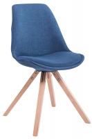 4er Set Besucherstuhl Toulouse Stoff Square Natura blau 
