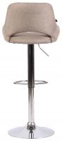Barhocker Milet Stoff chrom taupe Barhocker Milet Stoff chrom taupe
