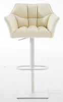 2er Set Barhocker Damaso Kunstleder weiß creme 2er Set Barhocker Damaso Kunstleder weiß creme
