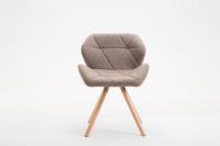 Besucherstuhl Tyler Stoff Rund natura (eiche) taupe 