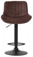Barhocker Lentini Samt schwarz braun 