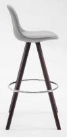2er Set Barhocker Franklin Stoff rund cappuccino (eiche) grau 