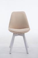 Besucherstuhl Borneo V2 Stoff  weiß (eiche) creme 