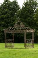 XXL Luxus Pavillon Romantik rund 500 cm bronze
