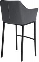 Barhocker Damaso B Filz mit 4-Fuß Gestell grau 