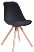 4er Set Stühle Toulouse Samt Rund natura schwarz 4er Set Stühle Toulouse Samt Rund natura schwarz