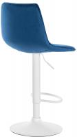 2er Set Barhocker Lex Samt Weiß blau 2er Set Barhocker Lex Samt Weiß blau