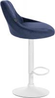2er Set Barhocker Lazio Samt weiß blau 2er Set Barhocker Lazio Samt weiß blau