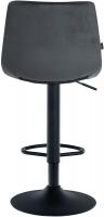 2er Set Barhocker Jerry Samt schwarz dunkelgrau 2er Set Barhocker Jerry Samt schwarz dunkelgrau