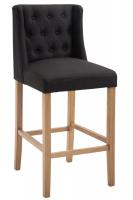 Barhocker Cassandra Stoff Antik-hell schwarz Barhocker Cassandra Stoff Antik-hell schwarz