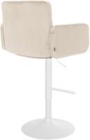 Barhocker Los Angeles Samt weiß creme 