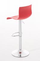2er Set Barhocker Hoover Kunststoff chrom rot 