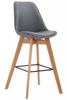 Barhocker Metz Kunstleder Natura grau 