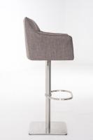Barhocker Damaso E Stoff grau 