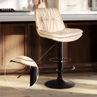 Barhocker Laurel Kunstleder schwarz creme 
