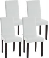 4er Set Esszimmerstuhl Ina dunkelbraun weiß 4er Set Esszimmerstuhl Ina dunkelbraun weiß