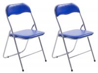 2er Set Klappstuhl Felix blau/silber 2er Set Klappstuhl Felix blau/silber