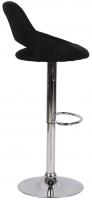 Barhocker Milet Stoff chrom schwarz Barhocker Milet Stoff chrom schwarz