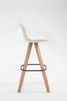 Barhocker Franklin Vollgepolstert Kunstleder Square Natura (eiche) weiß 