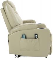 Sessel Hepler mit Massagefunktion Kunstleder creme 