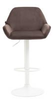 2er Set Barhocker Braga Samt weiß braun 2er Set Barhocker Braga Samt weiß braun