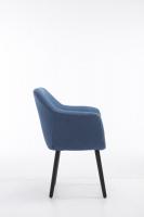 Besucherstuhl Utrecht Stoff Schwarz (eiche) blau Besucherstuhl Utrecht Stoff Schwarz (eiche) blau