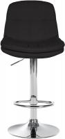 Barhocker Laurel Stoff chrom schwarz 