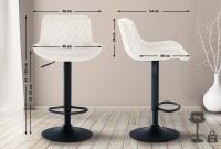2er Set Barhocker Minosa Samt creme 2er Set Barhocker Minosa Samt creme