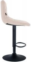 2er Set Barhocker Jerry Samt schwarz beige 