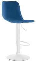 2er Set Barhocker Divo Samt Weiß blau 2er Set Barhocker Divo Samt Weiß blau