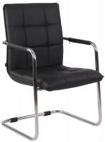 2er Set Besucherstühle Gandia Kunstleder chrom schwarz 2er Set Besucherstühle Gandia Kunstleder chrom schwarz