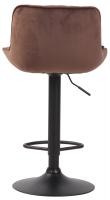 2er Set Barhocker Lentini Samt schwarz braun 2er Set Barhocker Lentini Samt schwarz braun