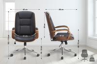 Bürostuhl Yankton walnuss/schwarz 