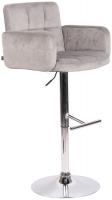 Barhocker Los Angeles Samt chrom grau Barhocker Los Angeles Samt chrom grau