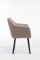Besucherstuhl Utrecht Stoff Schwarz (eiche) taupe 