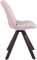 Esszimmerstuhl Troyes Samt Square walnuss (eiche) pink Esszimmerstuhl Troyes Samt Square walnuss (eiche) pink