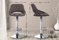 2er Set Barhocker Milet Stoff C dunkelgrau 2er Set Barhocker Milet Stoff C dunkelgrau