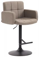 Barhocker Los Angeles, Stoff schwarz taupe Barhocker Los Angeles, Stoff schwarz taupe
