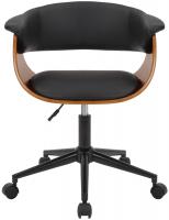 Bürostuhl Bruce Kunstleder walnuss/schwarz Bürostuhl Bruce Kunstleder walnuss/schwarz